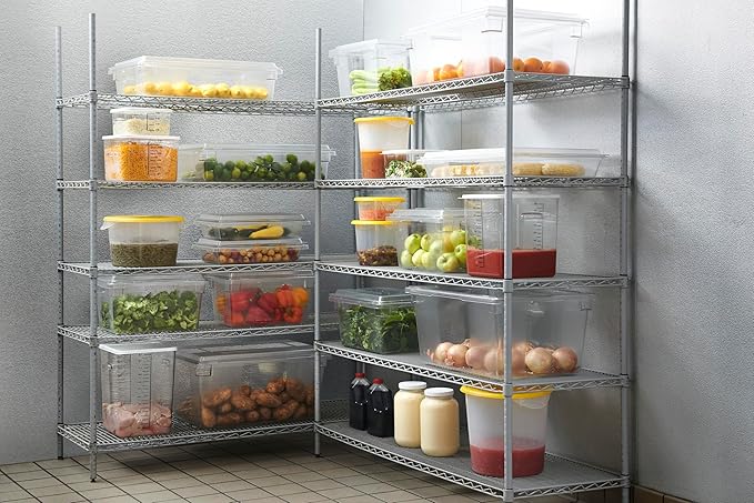 Rubbermaid Commercial Products Polycarbonate Food Storage Box/Tote, 3.5 Gallon, Clear, for Restaurant/Kitchen/Cafeteria