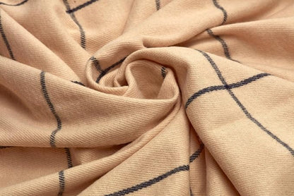 Arus Acrylic Highlands Collection Queen Size Tartan Plaid Design Throw Blanket Cream-Navy, 60x80 inches