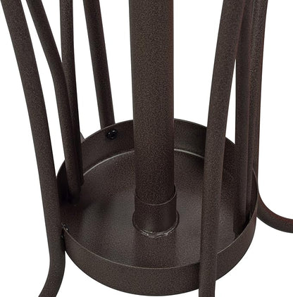 Elegant Metal Coat Rack with Umbrella Stand (Antique Finish): Enhance Your Entryway with a Stylish Storage Solution | Sturdy Design and Functional Storage