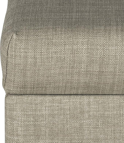 Spatial Order Home Decor | Upholstered MediumRectangular Storage Ottoman | Hinged Lid Ottoman with Storage for Living Room & Bedroom, Tan