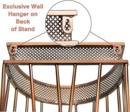 Dualplex Super Quality Umbrella Stand, Umbrella Holder, Antique Look Metal Entry Hallway Décor, Wallside Style w/Removable Drip Tray Home Office Decoration Rack Holds Umbrellas Canes Walking Stick