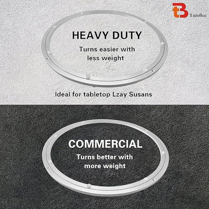 TamBee Aluminum Lazy Susan Heavy Duty Metal Rotating Hardware Turntable Bearing Ring Lazy Susan Base Only (8-Inch Heavy Duty)
