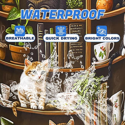 Cute Cat Laundry Basket Bookshelf Animal Oxford Cloth Laundry Hamper Funny With Handle Foldable Portable Clothes Storage Basket 18.9 X 16.5 In Storage Bag For Laundry Room/Bathroom/Bedroom/Dormitories