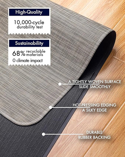 Baroyal Office Chair Mat for Hardwood Floor Under Desk Computer Rolling Chair Mat for Wood/Tile Floor Non-Slip Heavy Duty Desk Rug PVC Plastic Hard Floor Protector 48" x 60" (Soapstone)