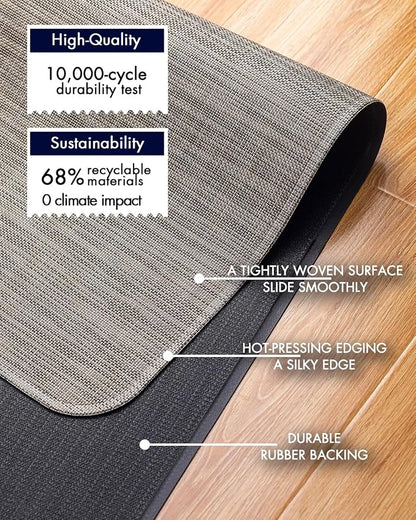 Baroyal Office Chair Mat for Hardwood Floor Under Desk Computer Rolling Chair Mat for Wood/Tile Floor Non-Slip Heavy Duty Desk Rug PVC Plastic Hard Floor Protector 36" x 48" (Soapstone)