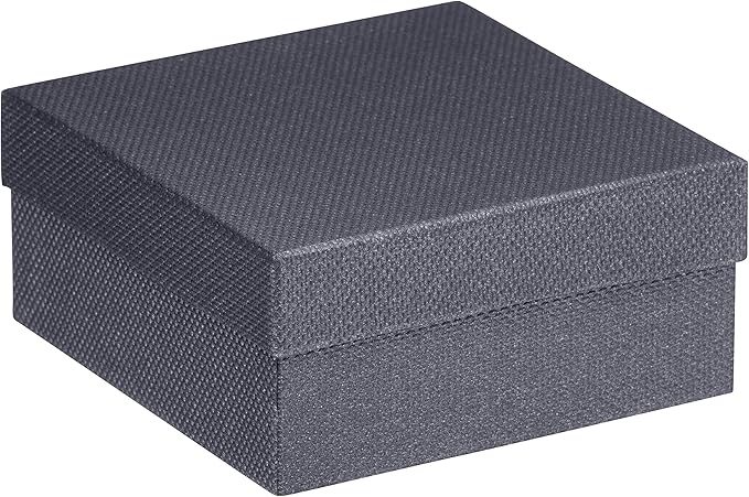 Luxury Reversible Weave Texture Jewelry Display Box for Men & Women - Earring Box & Pendant/Neckless Box Ideal for Earring/Studs, Necklace/Pendant - Jewelry Gift Box with Suede Interior