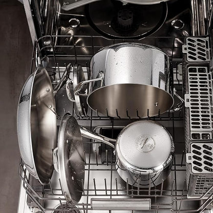Tramontina Signature Tri-Ply Clad Stainless Steel 11-Piece Cookware Set with Lids, Pots and Pans Kitchen Set, Induction-Ready, Dishwasher-Safe, NSF-Certified