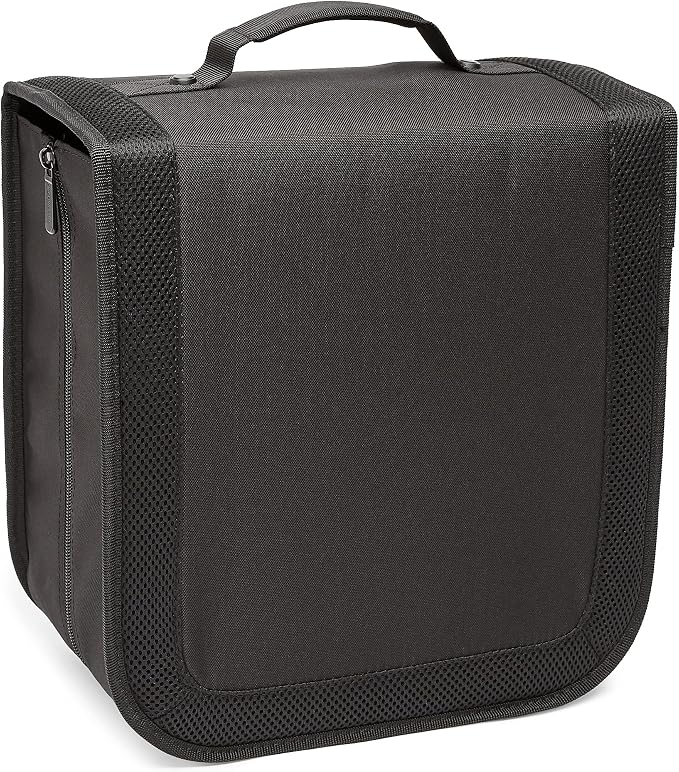 Amazon Basics Polyester CD/DVD Portable Storage Binder with Handle, 400-Capacity, Black