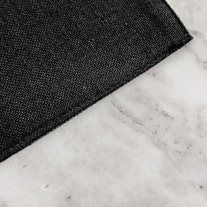Home Brilliant Black Placemats Set of 4 Heat Resistant Table Mats Cloth Dining Table Place Mats Kitchen Washable Placemat New Year, Black