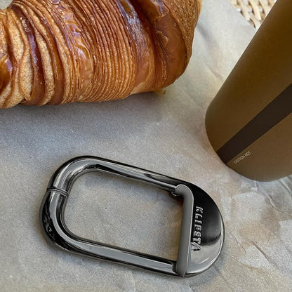 FLIP Bag Hook - Newly Redesigned. Portable Purse Hanger for Table with Magnetic Closure - Now Holds up to 50 lbs. Valentine's Gifts for Women (Chrome Black)