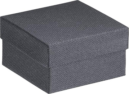 Luxury Weave Textured T-Style Earring Gift Box for Women & Girls – Jewelry Box Ideal for Hanging Earrings – Earring Case with Soft Suede Interior and 2-Piece Matching Outer Box
