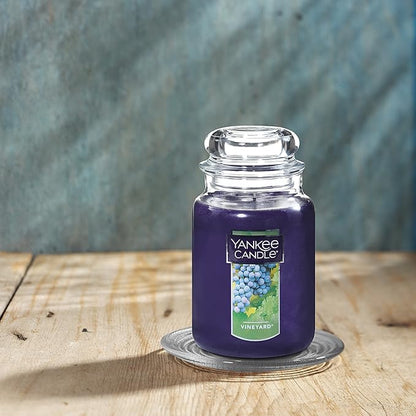 Yankee Candle Vineyard Scented, Classic 22oz Large Jar Single Wick Candle, Over 110 Hours of Burn Time