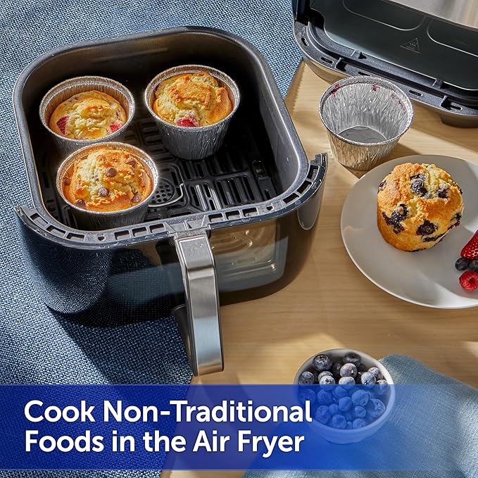 Reynolds Kitchens Air Fryer Cups, Easily Cook Individual Air Fryer Food and Non-Traditional Foods, Great for Meal Prepping and Picky Eaters, Oven-Safe and Grill-Safe, 20 Pack, 8 fl oz.