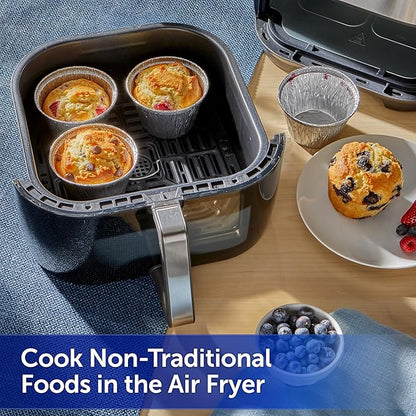 Reynolds Kitchens Air Fryer Cups, Easily Cook Individual Air Fryer Food and Non-Traditional Foods, Great for Meal Prepping and Picky Eaters, Oven-Safe and Grill-Safe, 20 Pack, 8 fl oz.