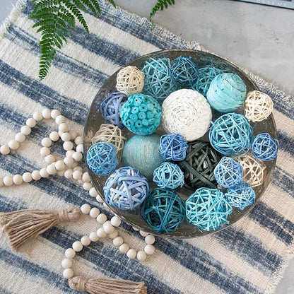 ANDALUCA Decorative Balls Bag Bowl Filler Home Decor (Turqouise Blue)