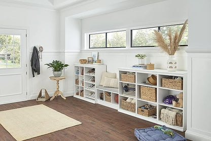 ClosetMaid 1631 Cubeicals 3-Cube Storage Bench, White with Gray Cushion