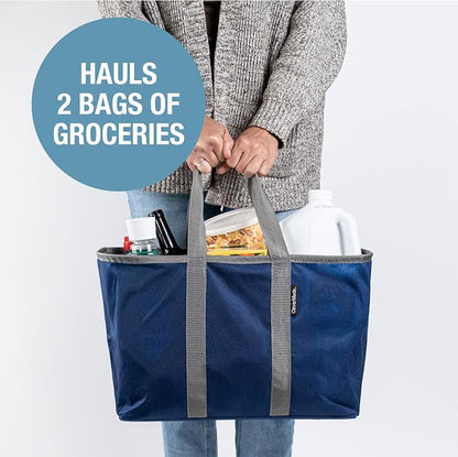 CleverMade EcoBasket Collapsible Tote Basket – Reusable Grocery Tote