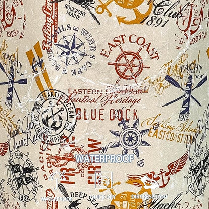 Anchor Laundry Basket Compass Seafaring Foldable Oxford Cloth Funny Tote Bag Laundry Hamper Clothes Storage Bucket Toy Organizer For Bathroom/Laundry Storage/Bedroom 18.9x16.5 Inch