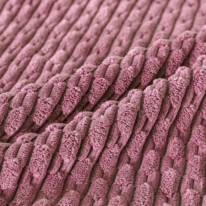 Set of 4 Pink Decorative Throw Pillow Covers 12x20 Inch Corduroy Pillow Covers for Bed Couch Sofa Living Room Soft Cushion Cases