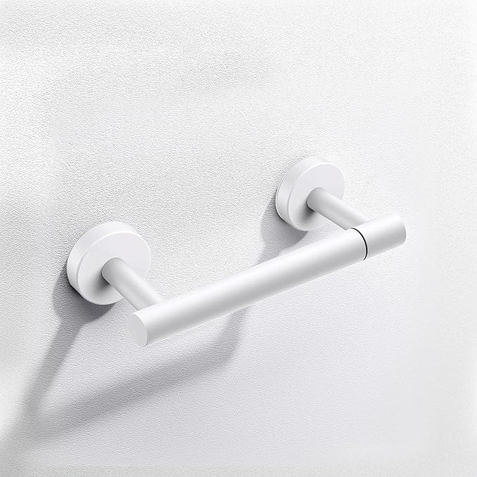 Day Moon™ - Toilet Paper Holder - Modern Roll Holder for Bathroom - 1 Pack - Wall Mount - Classic, White