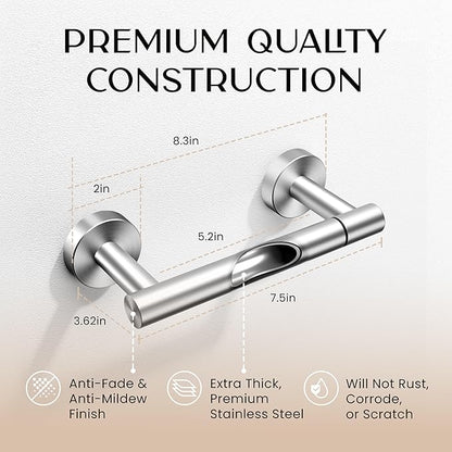 Day Moon™ (2 Pack) Brushed Nickel Toilet Paper Holder - Toilet Paper Holder Wall Mount