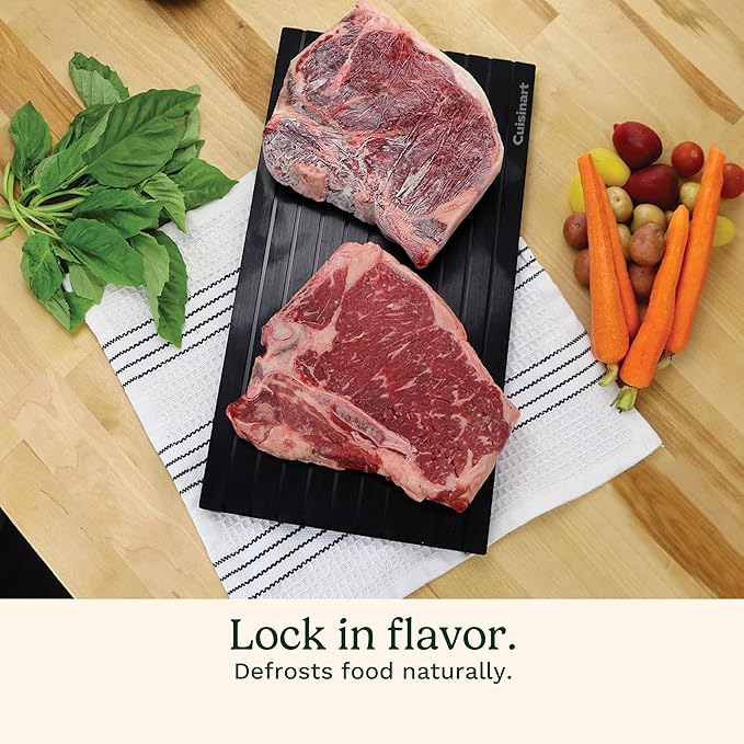 Cuisinart BBQ Defrosting Tray,Conductive Aluminum Rapid Thaw Plate for Frozen Meat,Quick Defrosting Tool Preserves Natural Flavors,NonStick Easy Clean Kitchen Gadget&Grilling Accessories,(Pack of 12)