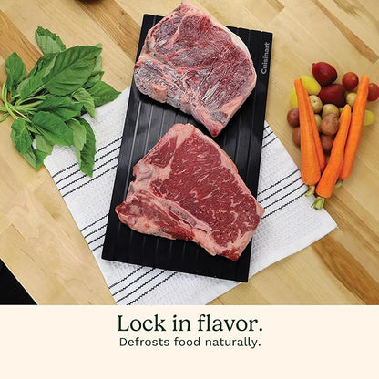 Cuisinart BBQ Defrosting Tray,Conductive Aluminum Rapid Thaw Plate for Frozen Meat,Quick Defrosting Tool Preserves Natural Flavors,NonStick Easy Clean Kitchen Gadget&Grilling Accessories,(Pack of 12)