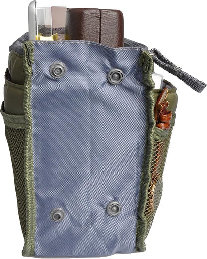 Vercord Purse Organizer Insert for Handbags Bag Organizers Inside Tote Pocketbook Women Nurse Nylon 13 Pockets Army Green Large