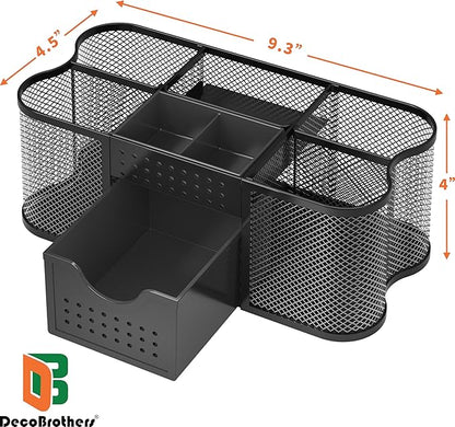 Deco Brothers Desk Organizers Pen Holder Office Caddy Storage, Black