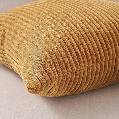 Topfinel Decorative Brown Throw Pillow Covers Cushion Cases, Set of 4 Soft Velvet Modern Double-Sided Designs Terracotta Home Decor ，Fall Style Throw Pillows 20x20 inches