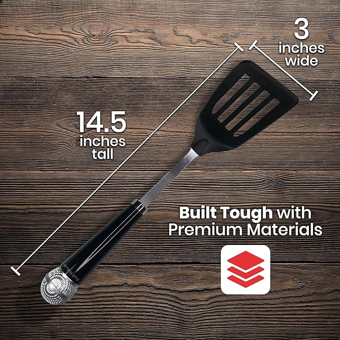 Rise8 Studios Rockstar Microphone Spatula - Fun Kitchen Gadget for Singers & Music Lovers - Funny Novelty Cooking Utensil for Kitchen Rockstar