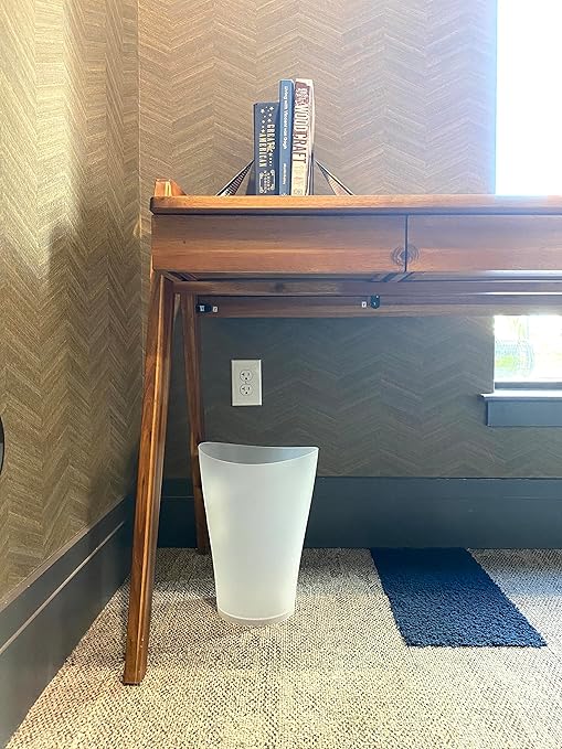 Rubbermaid Wastebasket, 2.25 Gallon, Plastic, Clear | For Bathroom/Vanity | Pack of 6