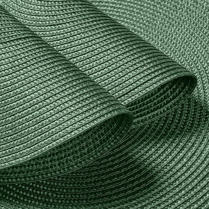 FunWheat Round Braided Placemats Set of 4 Table Mats for Dining Tables Woven Washable Non-Slip Place mats 15inch (Green, 4pcs)