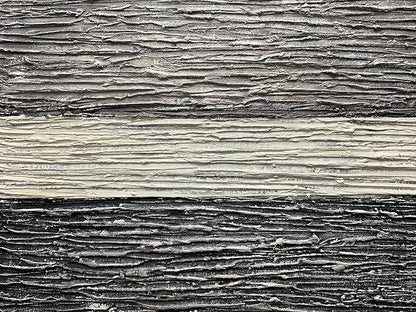 moshinart 30 x 45in Hand-Painted Oil Painting 3D Texture Black White Grey Modern Minimalist Black Abstract Wall Art, Home Office Wall Decoration Black White Grey