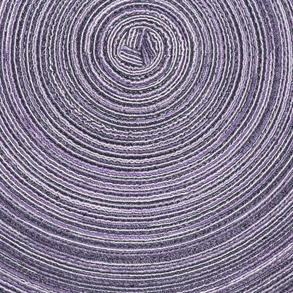 SHACOS Round Braided Placemats Set of 6 Round Placemats Cotton Blend Fabric Table Mats for Wedding Party (Light Purple, 6)
