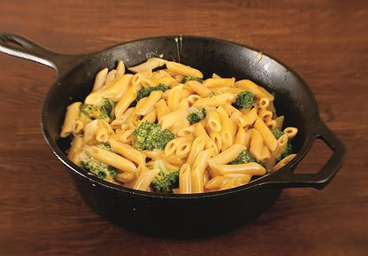 Lodge 3 Quart Pre-Seasoned Cast Iron Deep Skillet - Signature Teardrop Handle & Assist Handle - Use in the Oven, on the Stove or Grill, or Over a Campfire - Use to Sear, Sauté, Bake, Broil, Braise, Fry, or Grill - Black