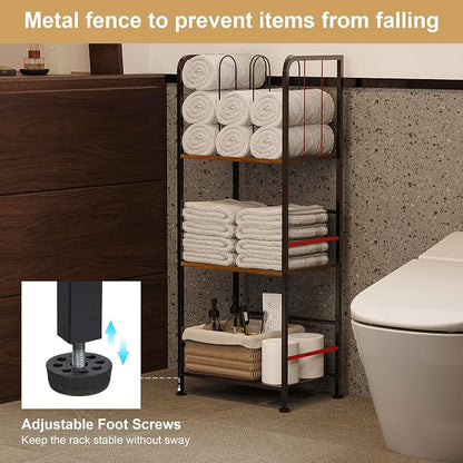 Towel Rack Free Standing 3-Tier M-Shaped Detachable Dividers, Durable Metal Towel Holder for Bathroom, Pool Towel Rack, Space-Saving Towel Storage Organizer, Modern Bath Towel Shelf Patent Pending