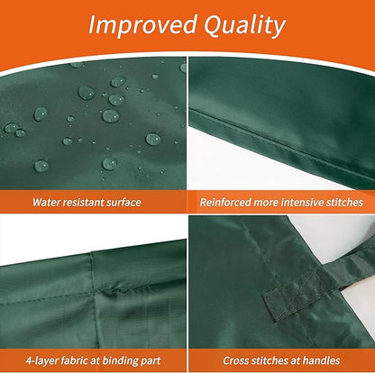 Polecasa 2 Pack Extra Heavy-Duty Laundry Bag 28x36”- Machine Washable Large Storage Bag with Reinforced Handles & Drawstring Closure & ID Tag for College Dorm Travel - Green