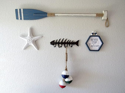 Wallcharmers Large Fish Bone Key, Leash, & Towel Holder | Nautical Home & Wall Decor
