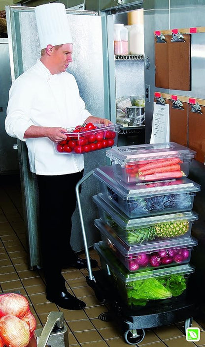 Rubbermaid Commercial Products Food Service Bus/Utility Tote Box Lid for 2-5 Gal Containers, White
