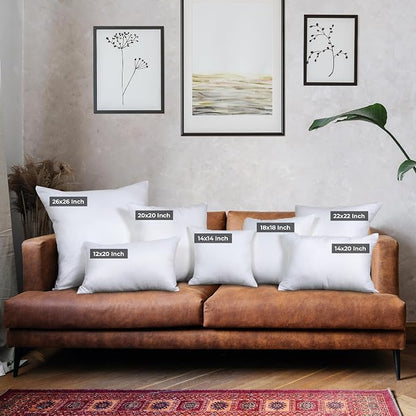 Utopia Bedding Throw Pillows Insert (Pack of 4, White) - 26 x 26 Inches Bed and Couch Pillows - Indoor Decorative Pillow