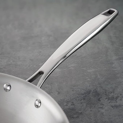 Tramontina Signature Tri-Ply Clad Stainless Steel 8-Inch Small Frying Pan, Induction-Ready Skillet, Dishwasher-Safe, NSF-Certified, Made in Brazil