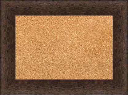 Amanti Art Natural Cork Board for Wall, 17x23 Vision Board with Brown Wood Frame, Small Corkboard Office Decor for Home Organization, Casual Corkboard Pinboard to Display Items for Home Organization