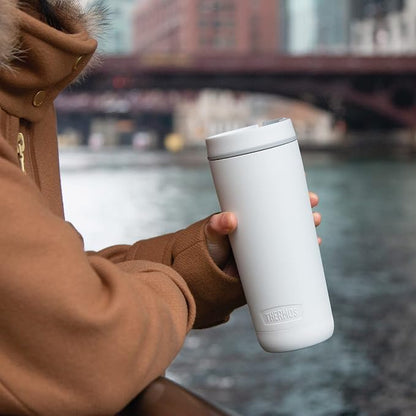 ALTA SERIES BY THERMOS Stainless Steel Tumbler 18 Ounce, Sleet White 18 Ounce, Sleet White