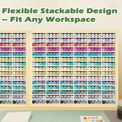 PROLEE Marker Storage Organizer for 360 Markers,Wooden Alcohol Marker Holder with 90 Slots,Markers Pens Pencils Art Supply Storage Rack for Desk Home Classroom Office Decor