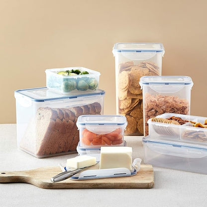 LOCK & LOCK Easy Essentials Pantry Food storage containers with lids / Pantry storage / Airtight containers, BPA free - Square - 11 cup - Great for Sugar, Clear