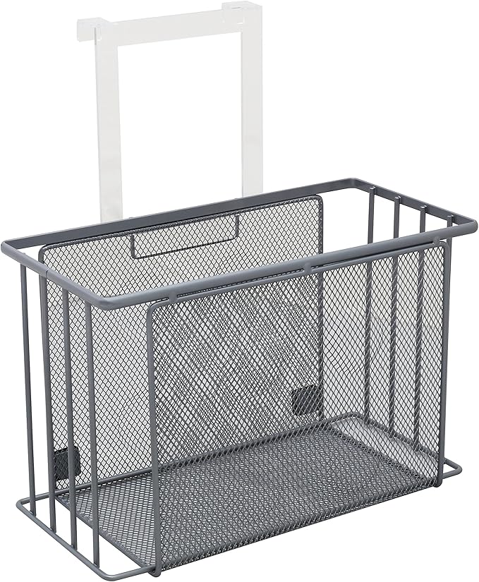 Deco Brothers Over Cabinet Door Organizer, Silver