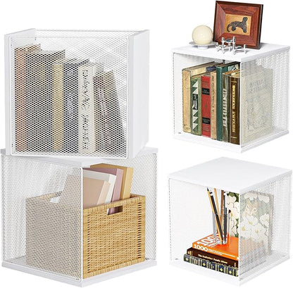 Dmevkic 2 Cube Organizer Bookshelves DIY Variable Stackable Cube Storage Organizer for Kid Bedroom,Living Room,Small Bookshelf White