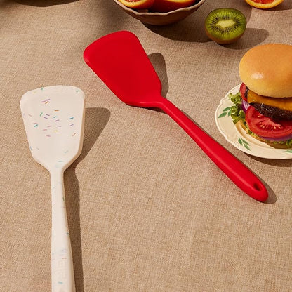 GIR: Get It Right Silicone Kitchen Spatula Turner - Non-Toxic Cooking Utensils for Nonstick Cookware, Cooking and Baking, Ultimate - 13IN - Red