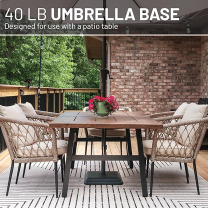 US Weight 40 Pound Umbrella Base - Weighted Umbrella Base For Use With Patio Table – Heavy Duty Base for Umbrella - Made in the USA - Multiple Colors Available